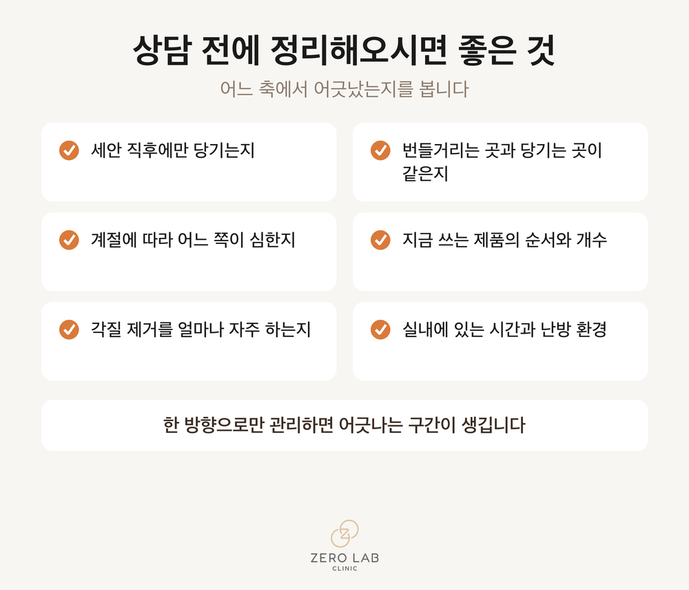 상담 전에 확인하는 것