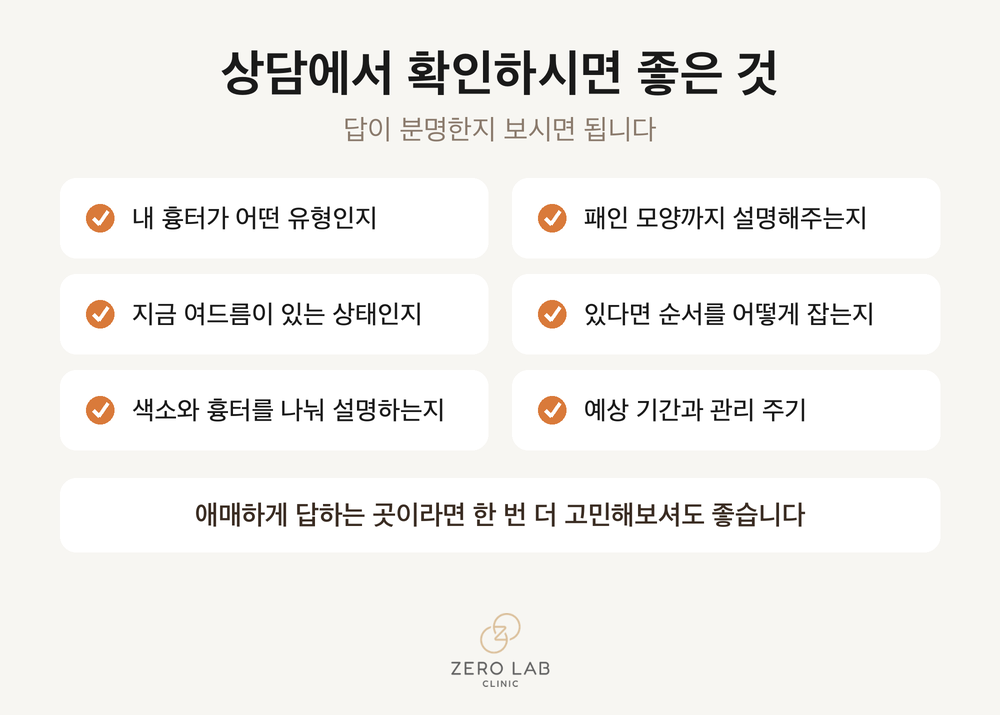 상담 전에 확인하는 것