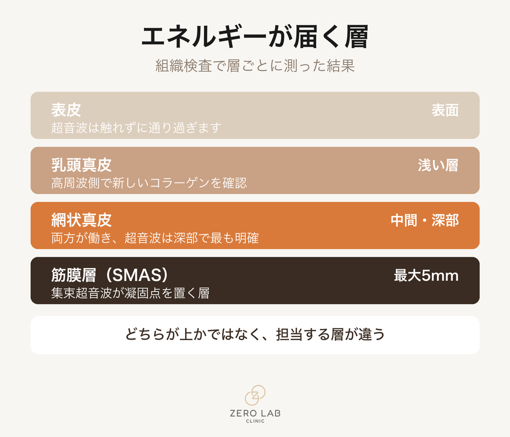 エネルギーが届く層のインフォグラフィック