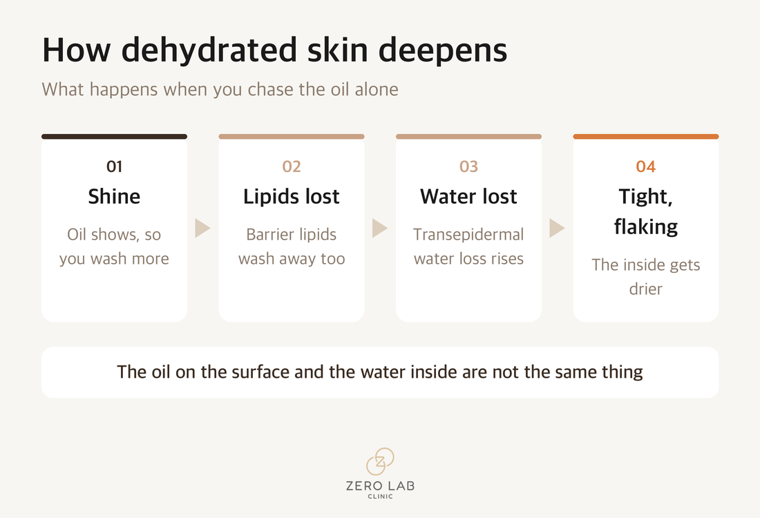 The cycle that deepens dehydrated skin