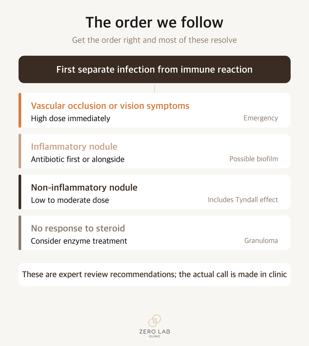 Decision flow when a nodule appears
