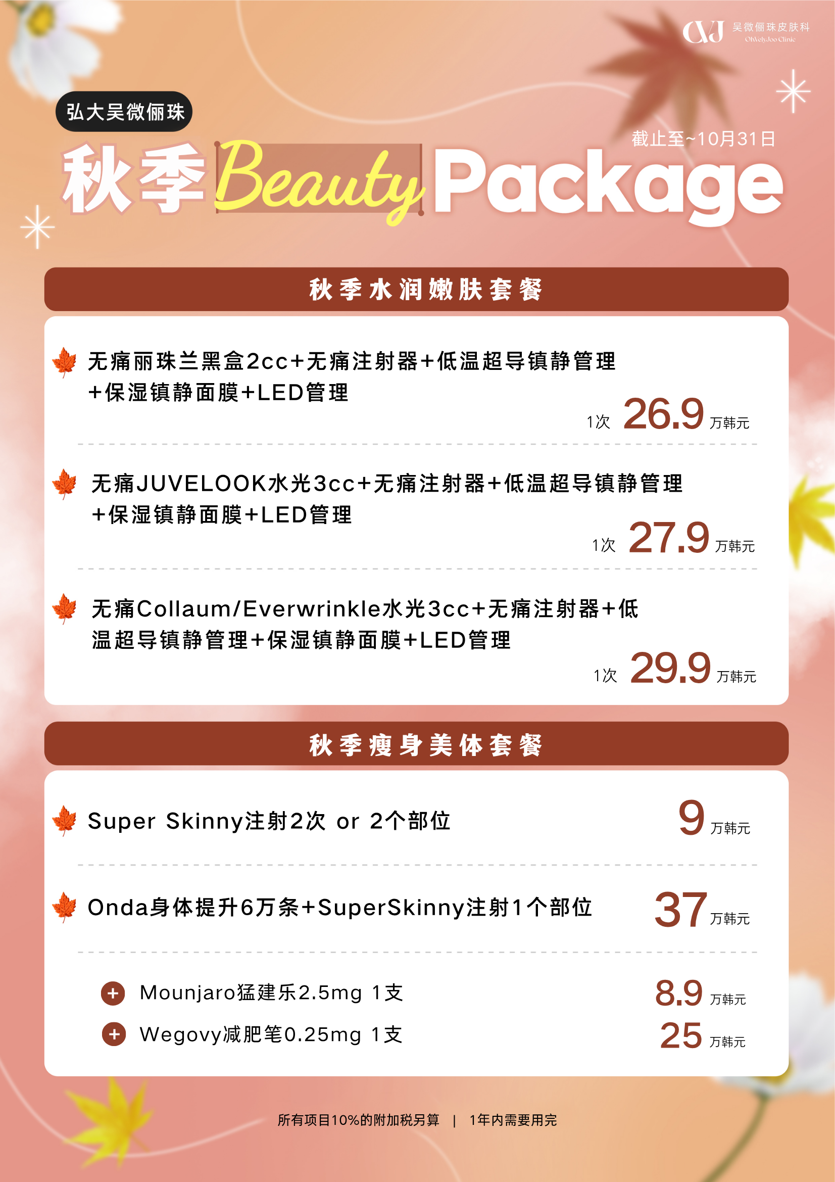 가을 뷰티 패키지