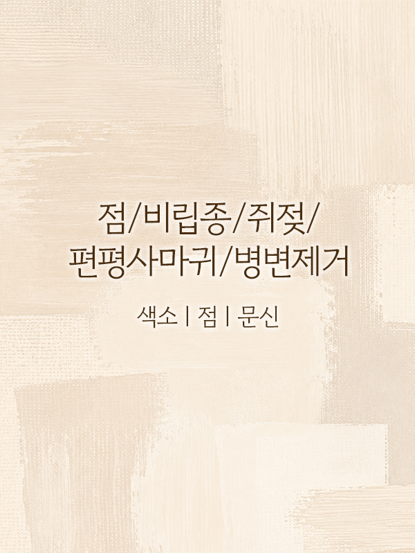 점/비립종/쥐젖/편평사마귀/병변제거
